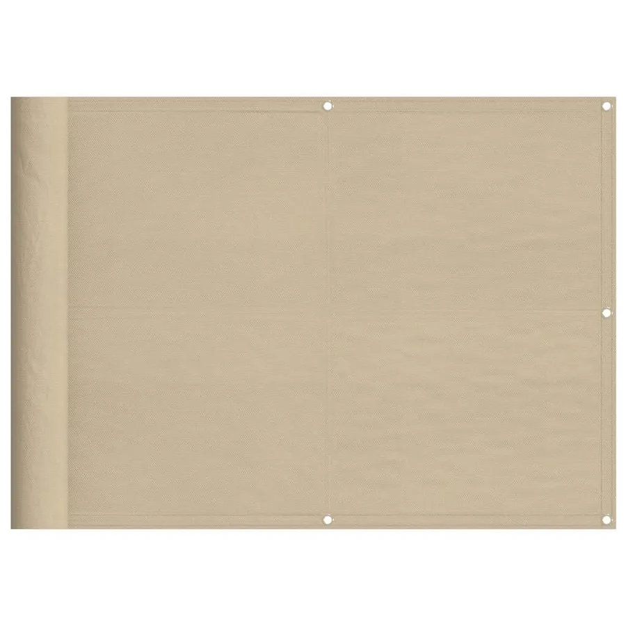 Écran de balcon beige 75x800 cm 100% polyester oxford - 2