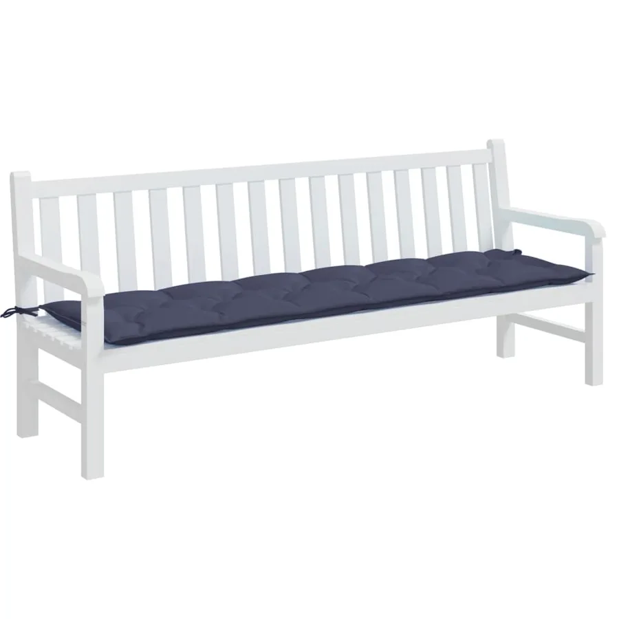 Coussin de banc de jardin bleu marine 200x50x7 cm tissu oxford - 3