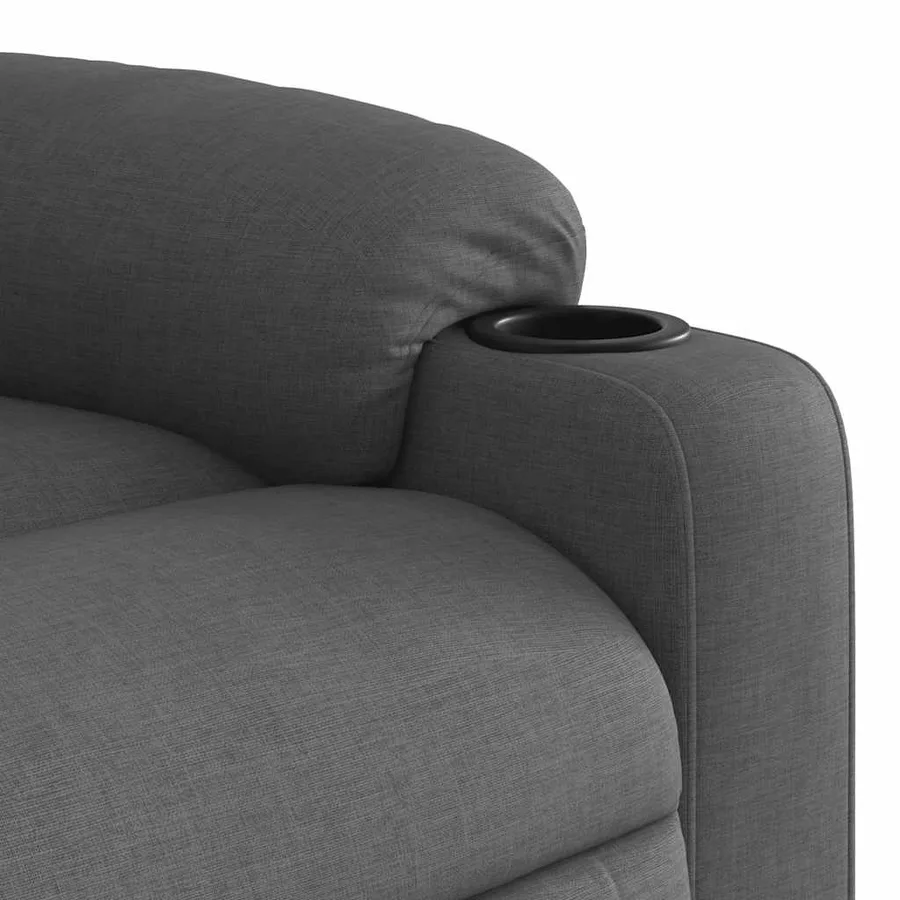 Fauteuil inclinable électrique Gris foncé Tissu - 11