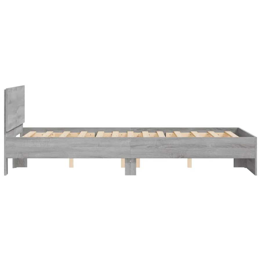 Cadre de lit sans matelas sonoma gris 120x200 cm - 6
