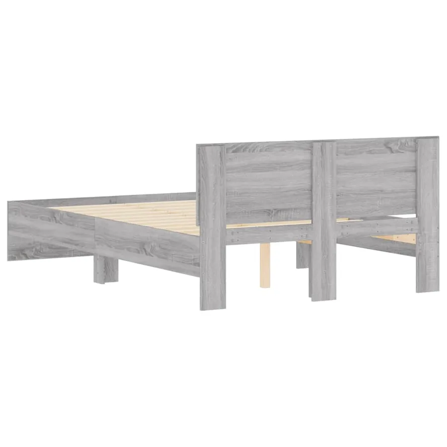 Cadre de lit sans matelas sonoma gris 120x200 cm - 7