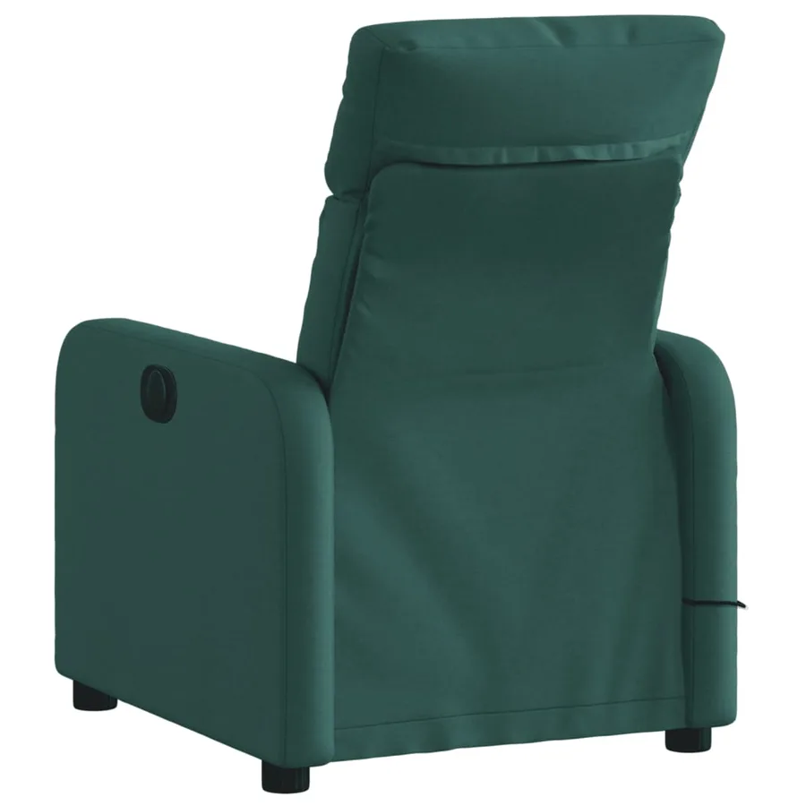 Fauteuil de massage inclinable Vert foncé Tissu - 4