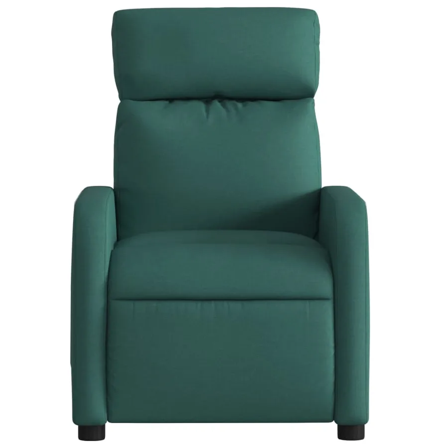 Fauteuil de massage inclinable Vert foncé Tissu - 7