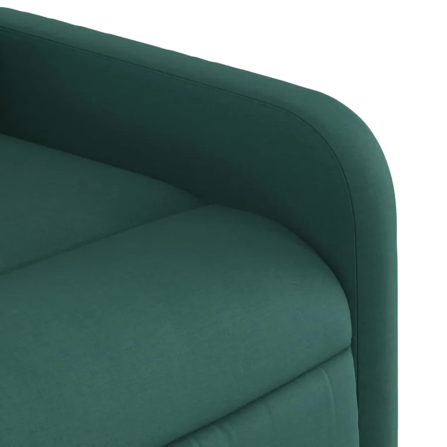Fauteuil de massage inclinable Vert foncé Tissu - 9
