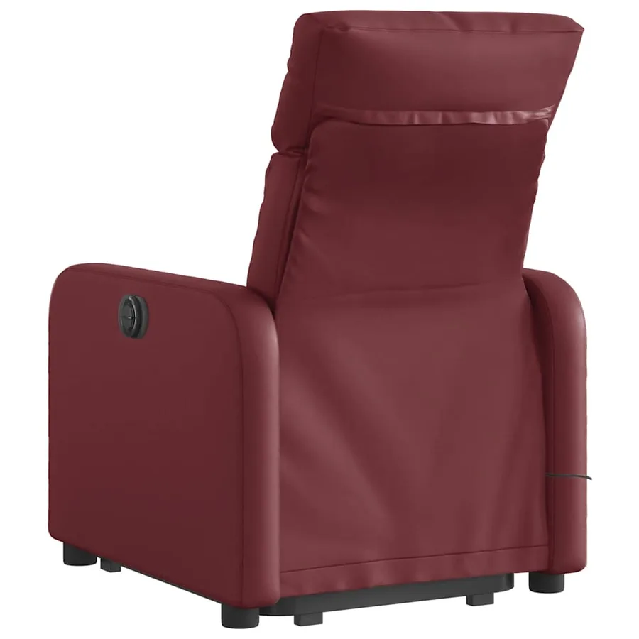 Fauteuil inclinable de massage Rouge bordeaux Similicuir - 5