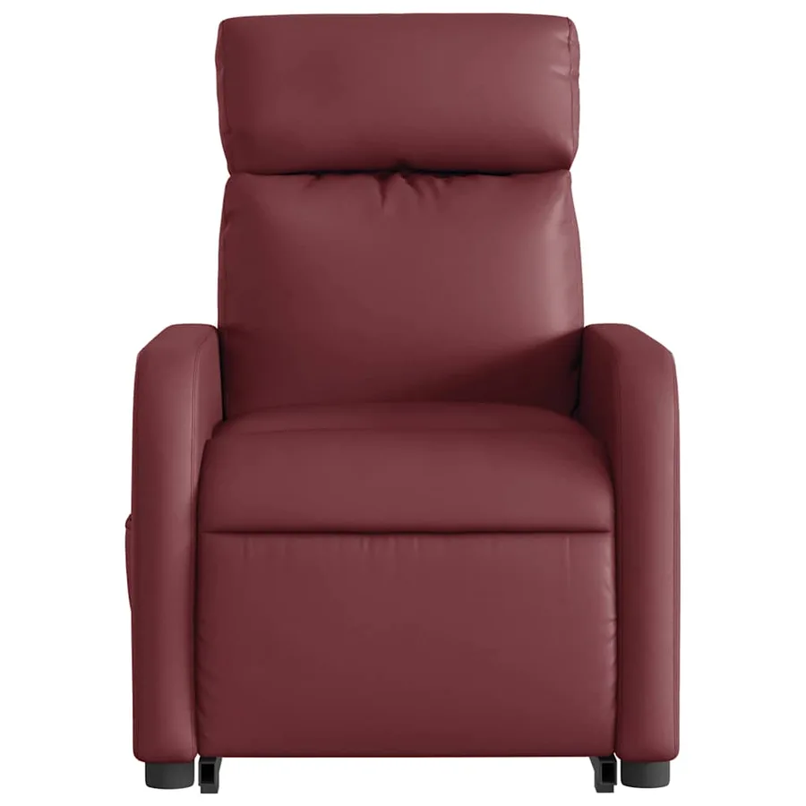 Fauteuil inclinable de massage Rouge bordeaux Similicuir - 9