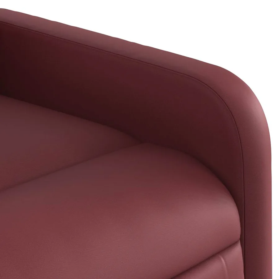 Fauteuil inclinable de massage électrique rouge bordeaux - 12