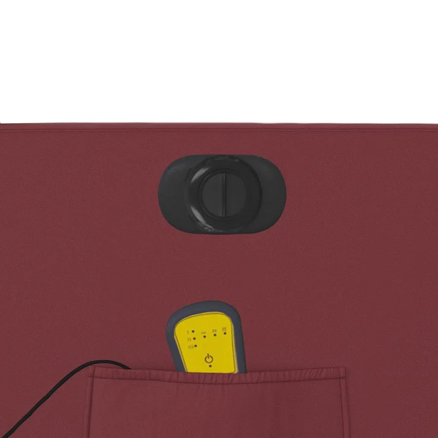 Fauteuil inclinable de massage électrique rouge bordeaux - 13