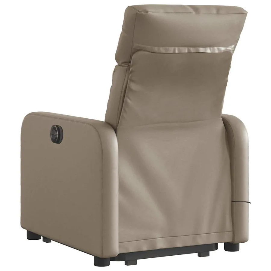 Fauteuil inclinable de massage électrique cappuccino similicuir - 5