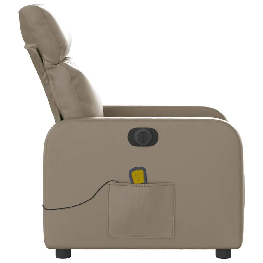 Fauteuil de massage inclinable électrique cappuccino similicuir - 10
