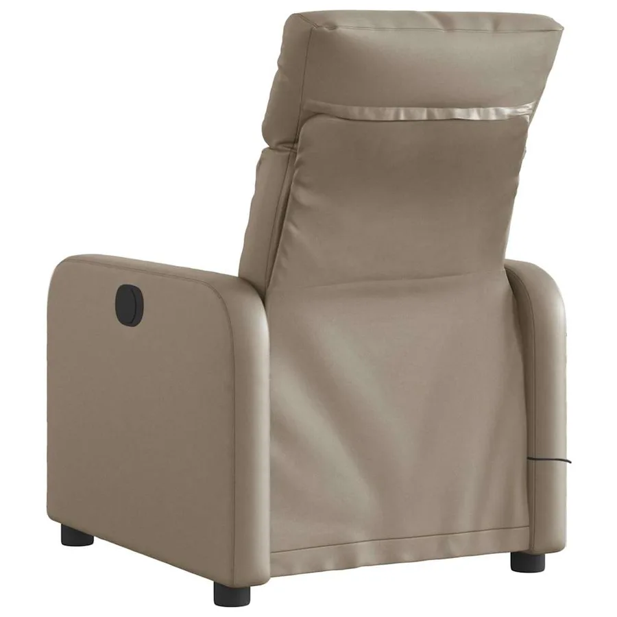 Fauteuil de massage inclinable électrique cappuccino similicuir - 5