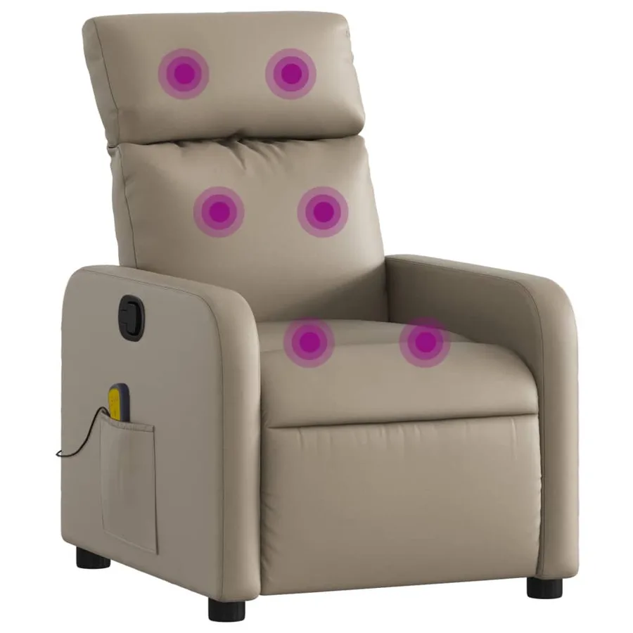 Fauteuil de massage inclinable Cappuccino Similicuir - 2