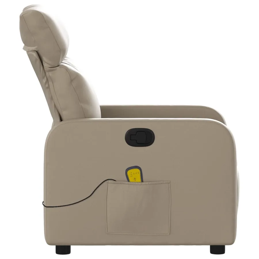 Fauteuil de massage inclinable Cappuccino Similicuir - 8
