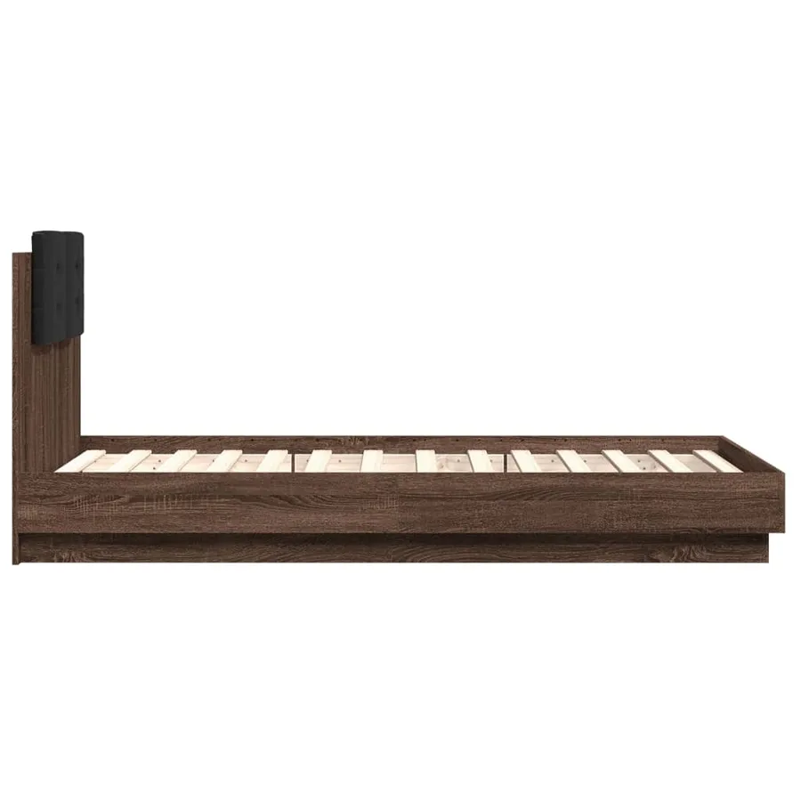 Cadre de lit sans matelas chêne marron 90x190 cm - 5