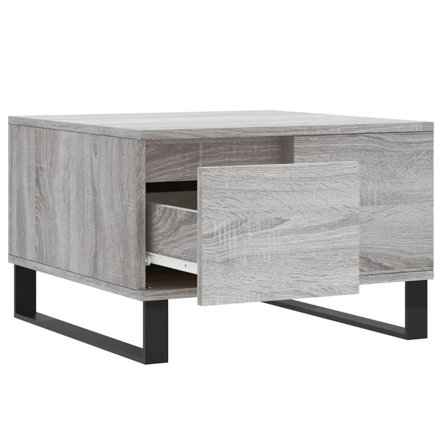 Table basse sonoma gris 55x55x36,5 cm bois d'ingénierie - 6