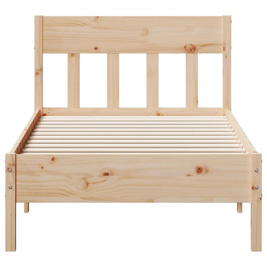 Cadre de lit sans matelas 90x190 cm bois de pin massif - 4