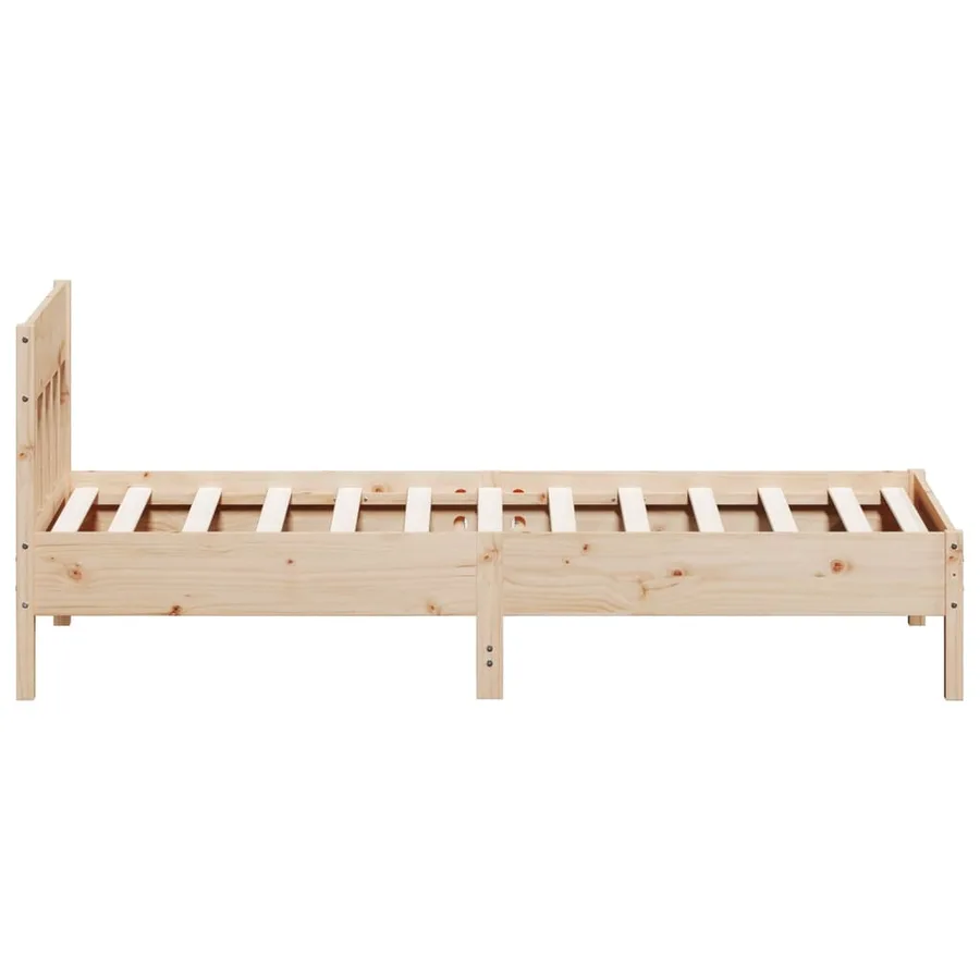 Cadre de lit sans matelas 90x190 cm bois de pin massif - 5