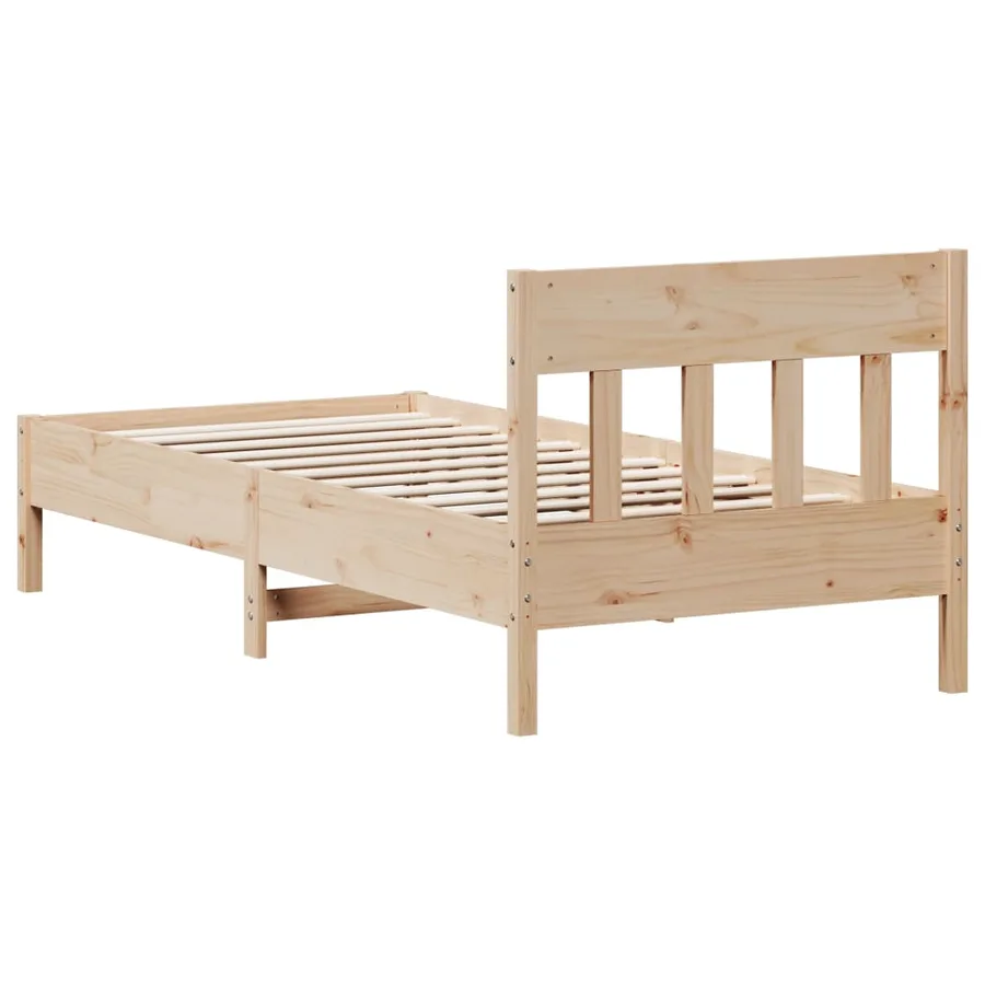 Cadre de lit sans matelas 90x190 cm bois de pin massif - 6