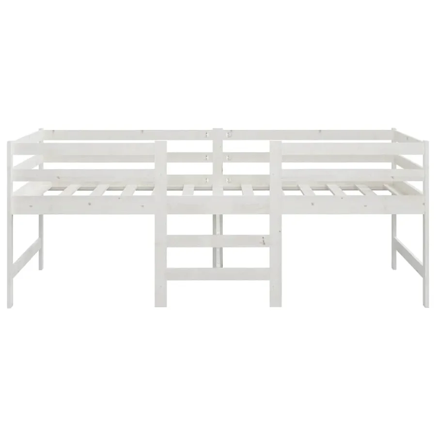 Cadre de lit sans matelas blanc 90x200 cm bois de pin massif - 4