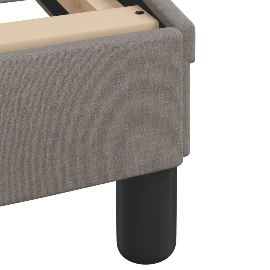Lit avec matelas Hvar taupe 160x200 cm tissu - 7