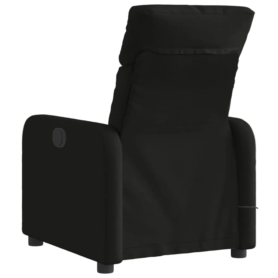 Fauteuil de massage inclinable électrique Noir Tissu - 5