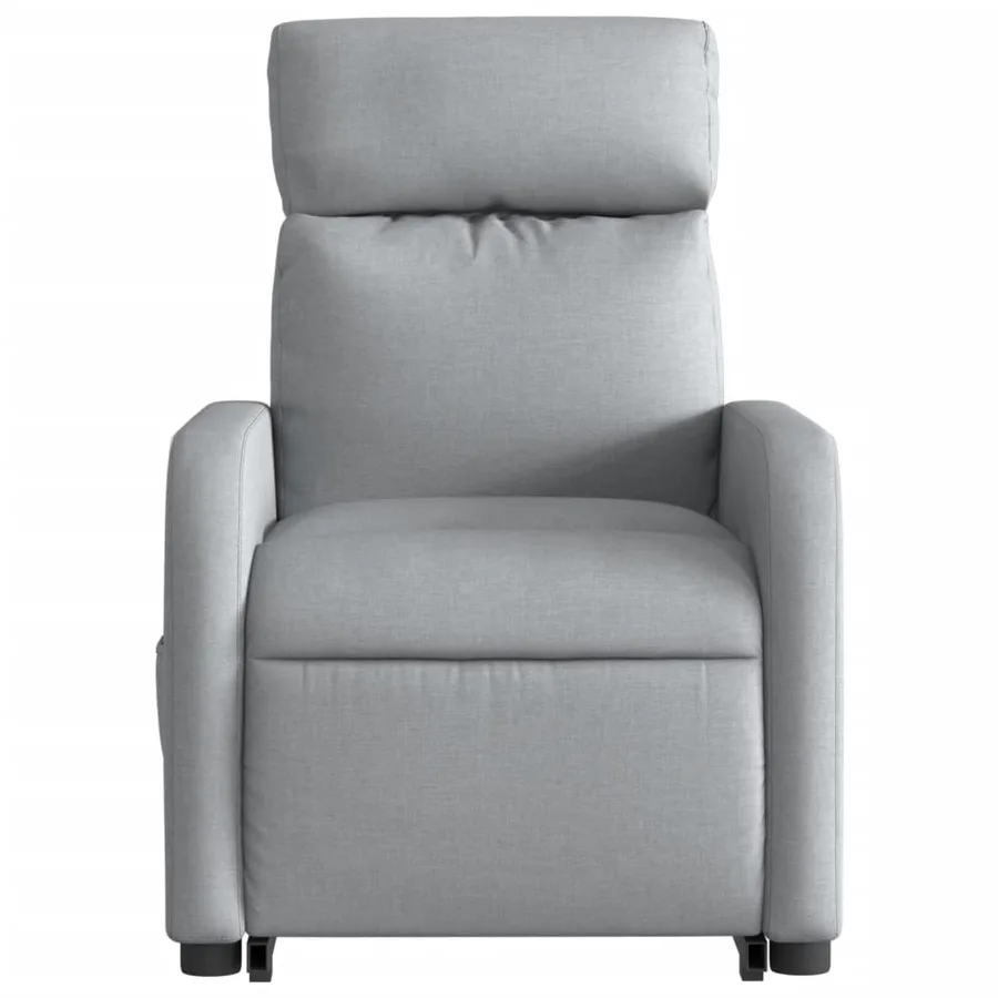 Fauteuil de massage inclinable Gris clair Tissu - 9
