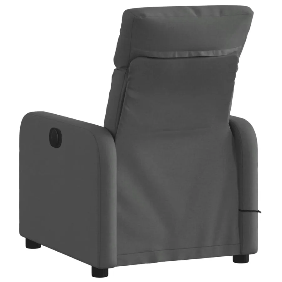 Fauteuil de massage inclinable Gris foncé Tissu - 4