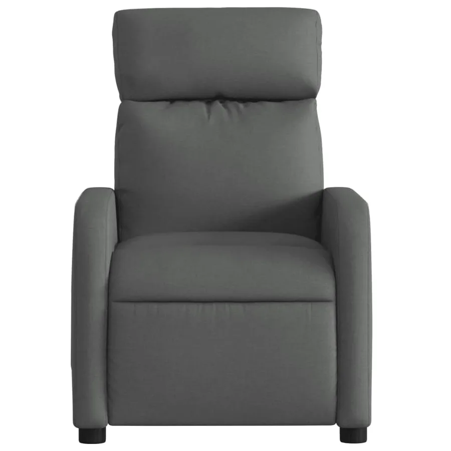 Fauteuil de massage inclinable Gris foncé Tissu - 7