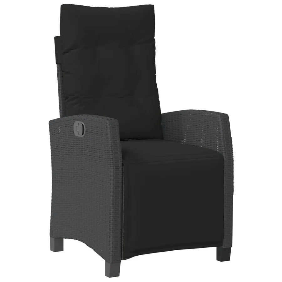 Ensemble à manger de jardin avec coussins 3 pcs Noir - 3