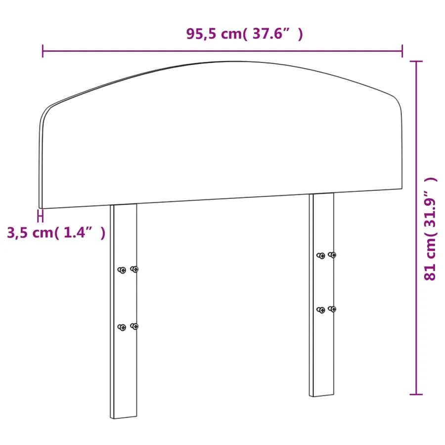 Tête de lit 90 cm bois massif de pin - 9