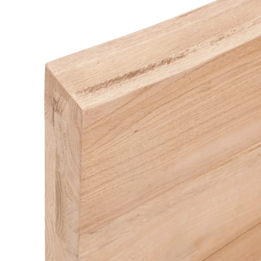 Étagère murale marron clair 40x20x6 cm bois chêne massif traité - 6