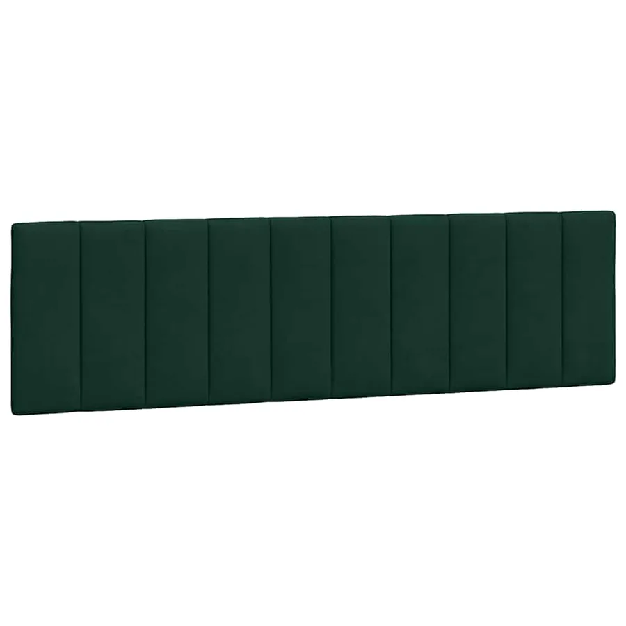 Coussin de tête de lit Hanko vert foncé 180 cm velours - 2