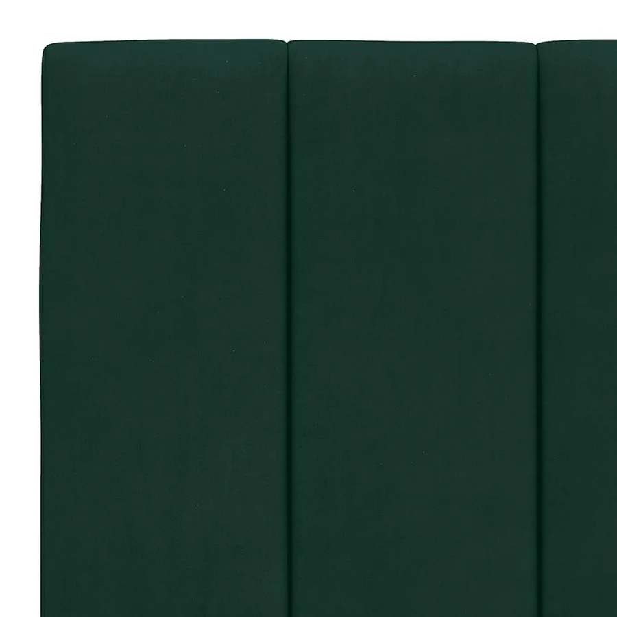 Cadre de lit avec LED sans matelas Hanko vert foncé 180x200 cm velours - 11