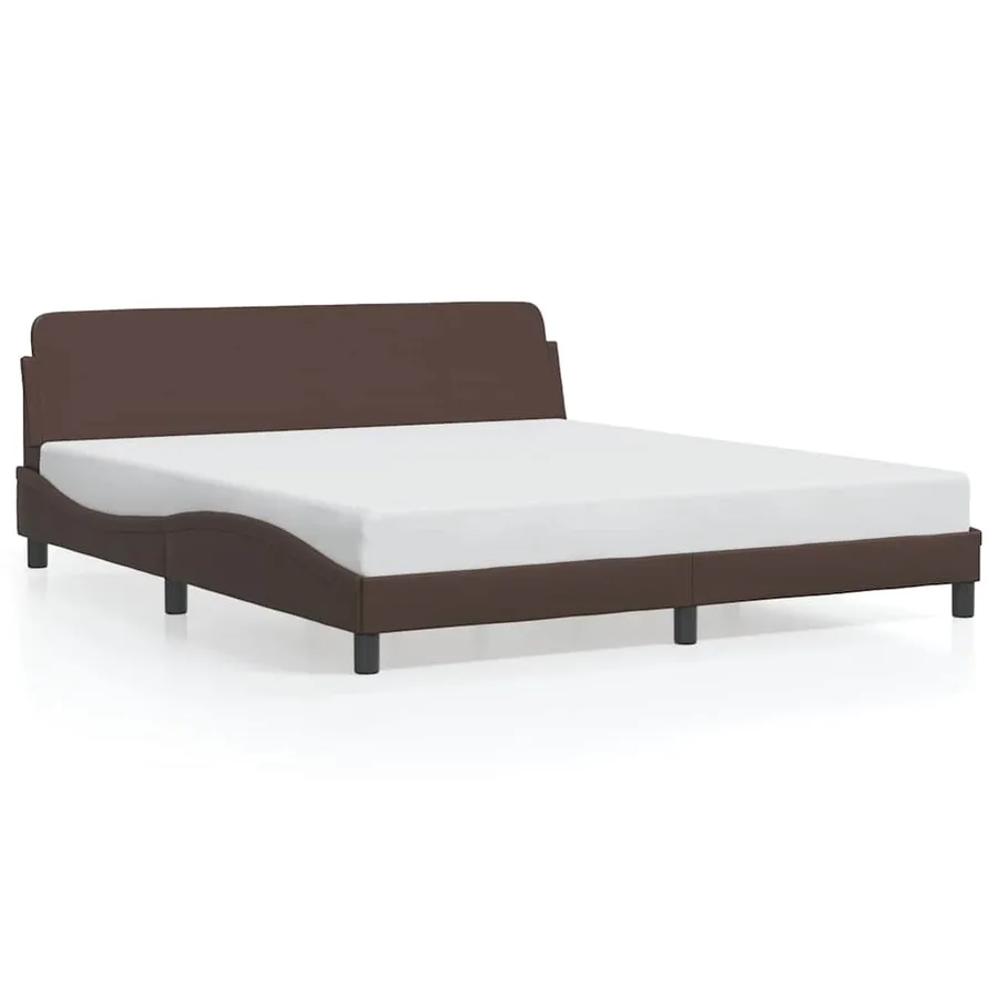 Cadre de lit Dover marron 180x200 cm similicuir - 2