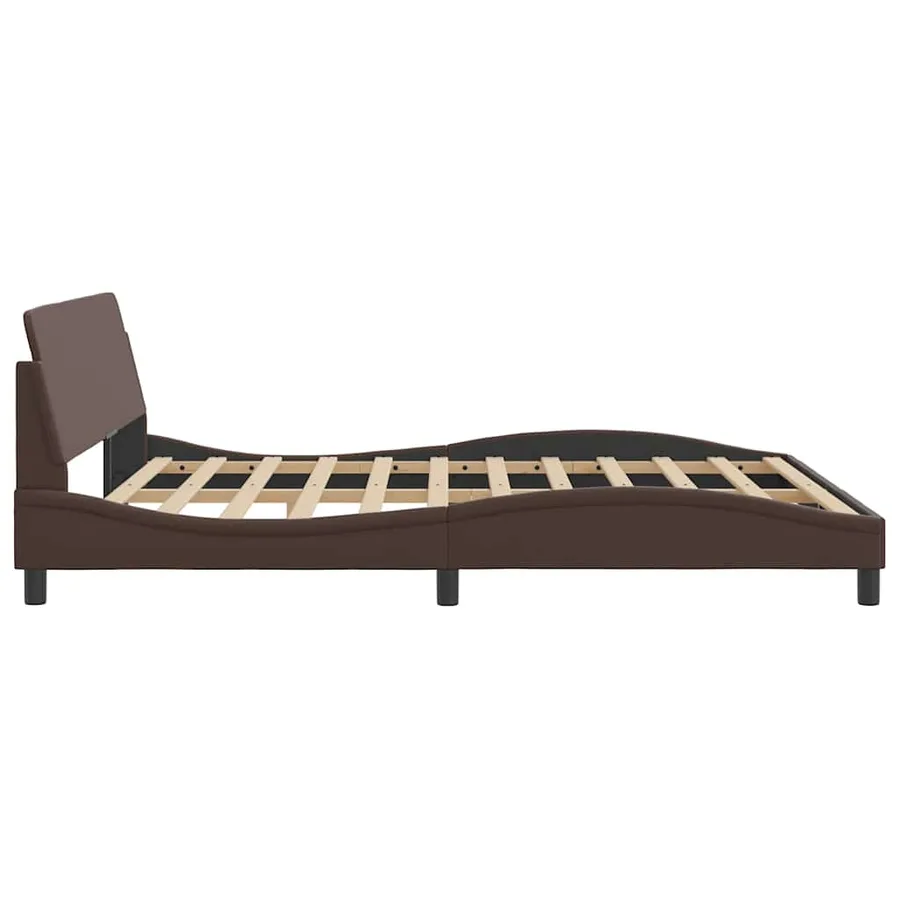 Cadre de lit Dover marron 180x200 cm similicuir - 5