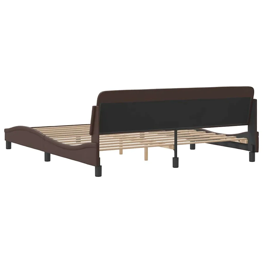 Cadre de lit Dover marron 180x200 cm similicuir - 6