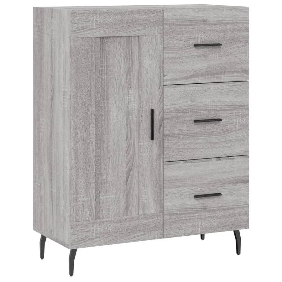 Buffet sonoma gris 69,5x34x90 cm bois d'ingénierie - 2