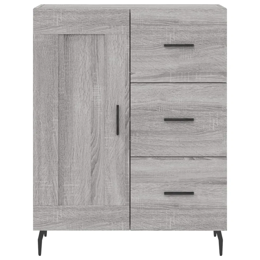 Buffet sonoma gris 69,5x34x90 cm bois d'ingénierie - 5