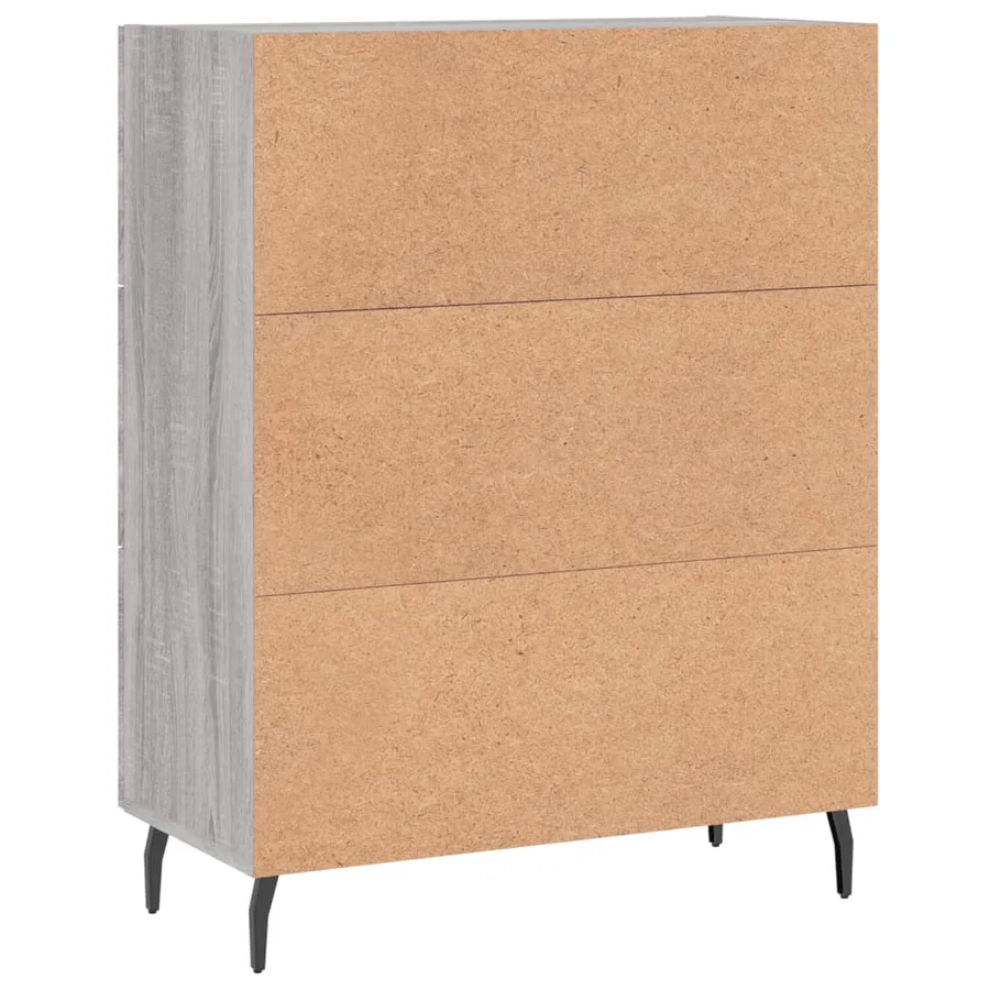 Buffet sonoma gris 69,5x34x90 cm bois d'ingénierie - 8