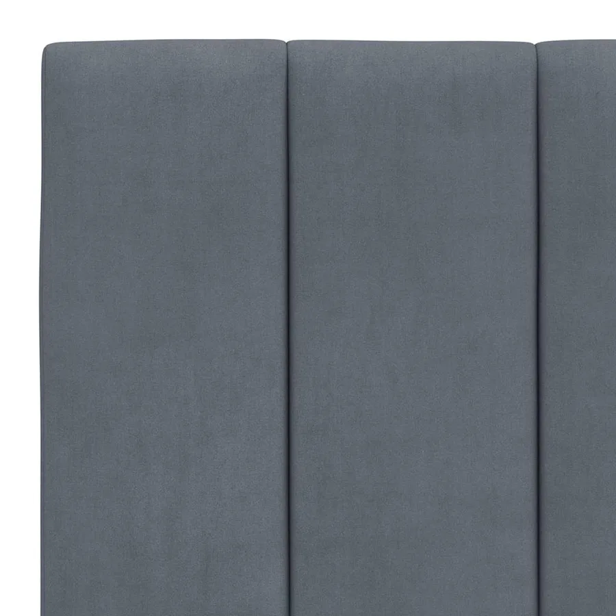 Cadre de lit sans matelas Hanko gris foncé 180x200 cm velours - 10