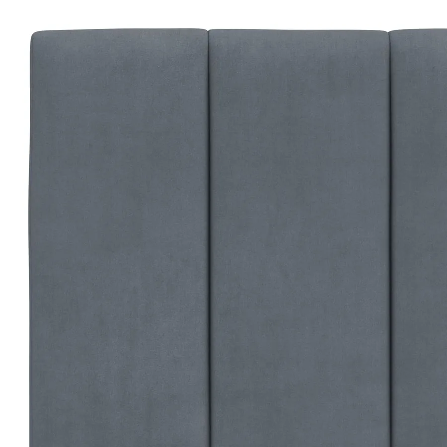 Cadre de lit avec LED sans matelas Hanko gris foncé 180x200cm velours - 11