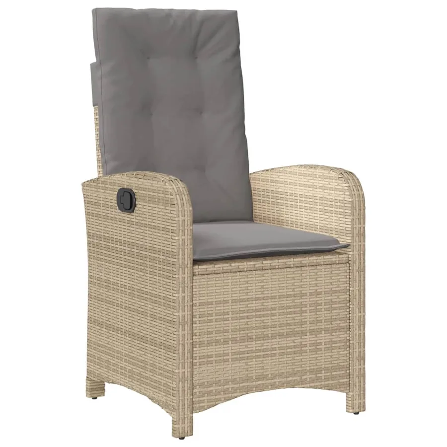 Ensemble à manger de jardin et coussins 3 pcs mélange beige - 4