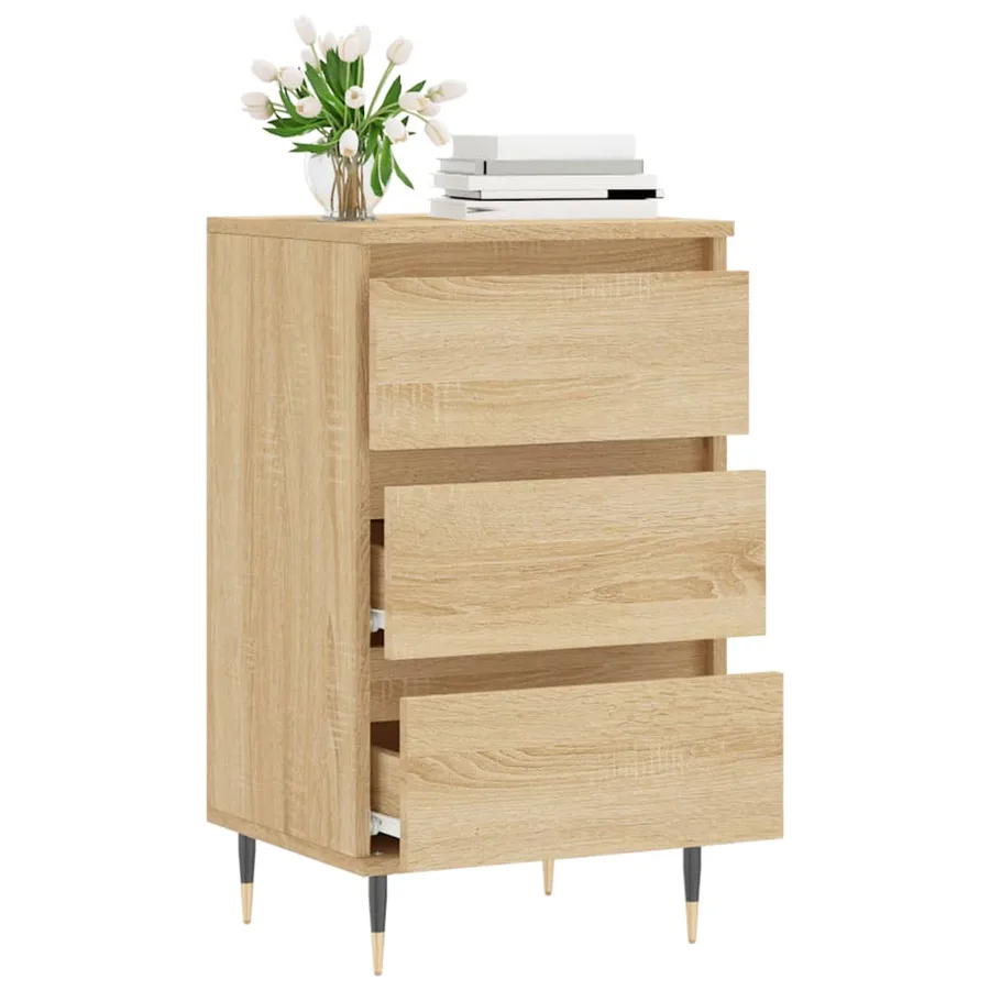 Buffet chêne sonoma 40x35x70 cm bois d'ingénierie - 4