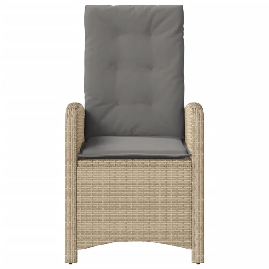 Chaises inclinables jardin lot de 2 et coussins résine tressée - 5