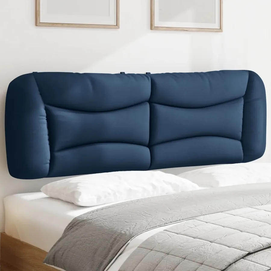 Coussin de tête de lit Hvar bleu 160 cm tissu