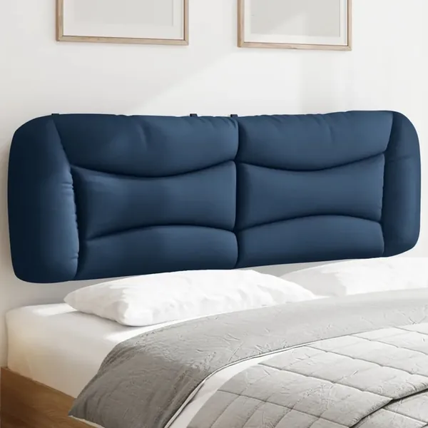 Coussin de tête de lit Hvar bleu 160 cm tissu