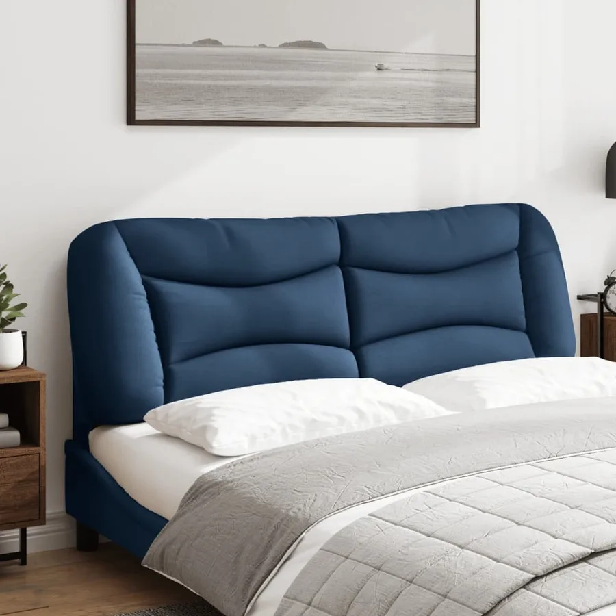 Coussin de tête de lit Hvar bleu 160 cm tissu - 3