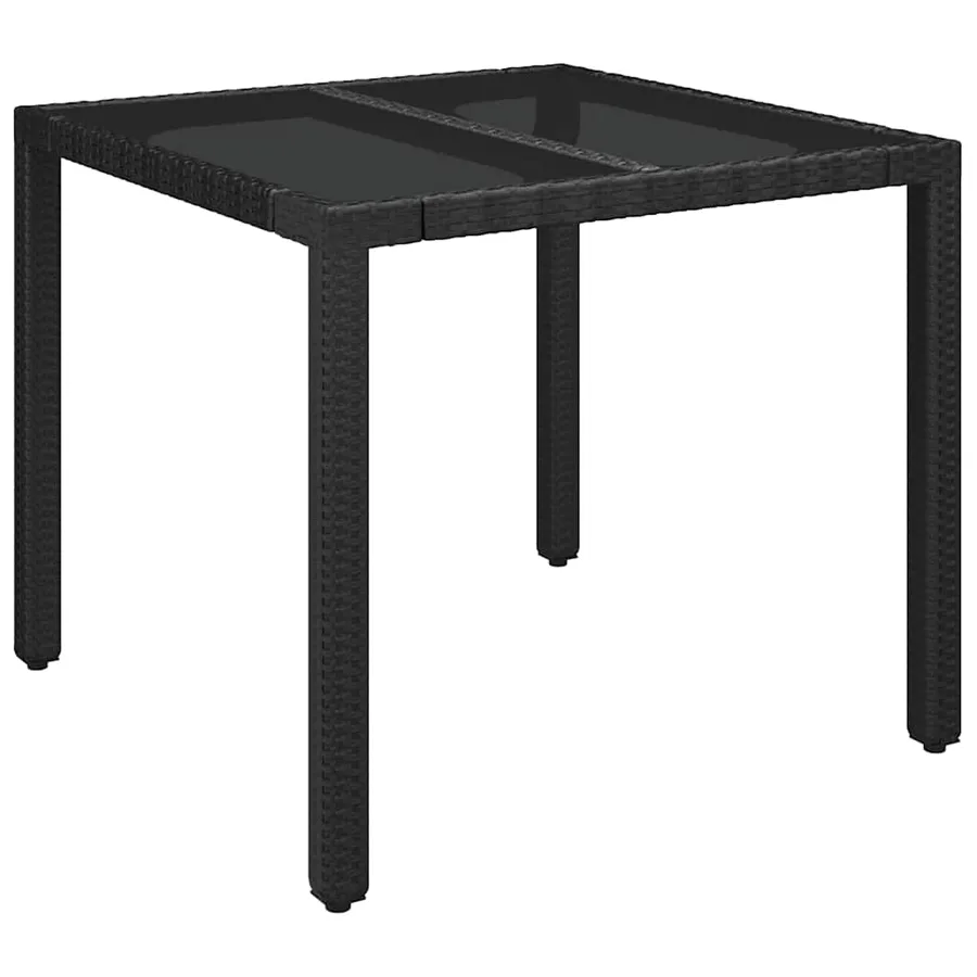 Ensemble à manger de jardin avec coussins 3 pcs Noir - 3