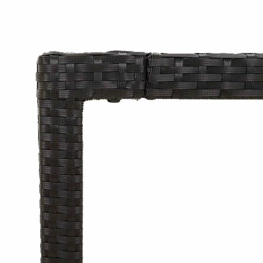 Ensemble à manger de jardin avec coussins 3 pcs Noir - 6
