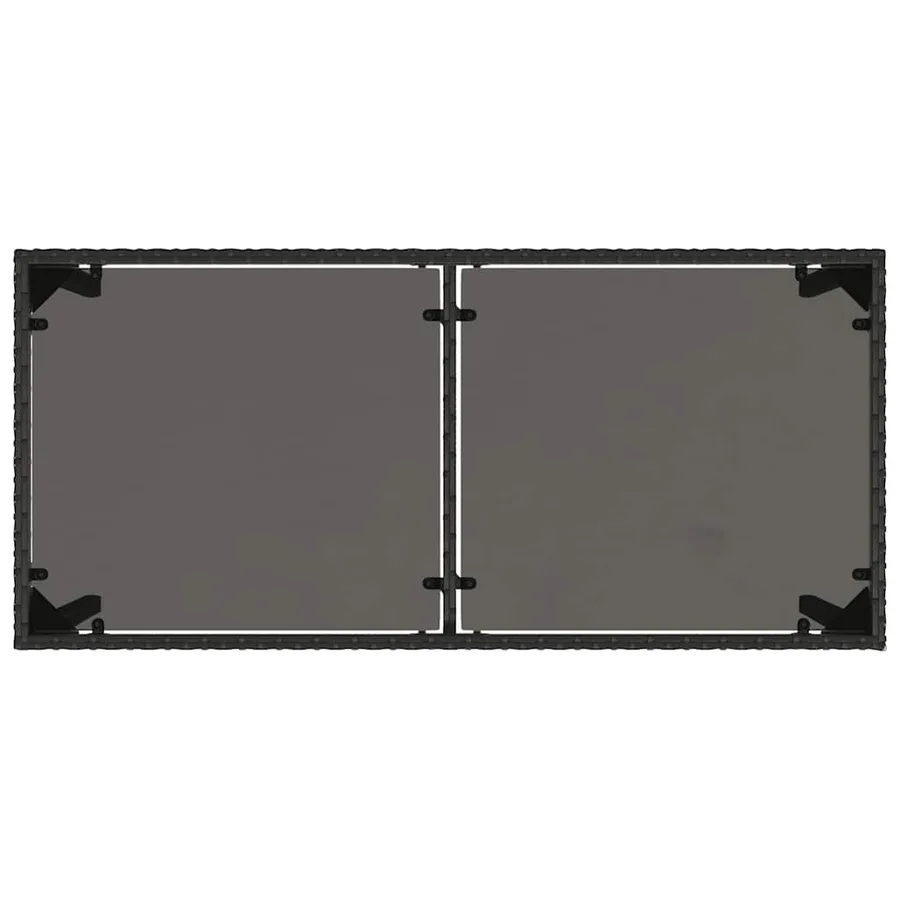 Ensemble à manger de jardin coussins 5pcs Noir Résine tressée - 11